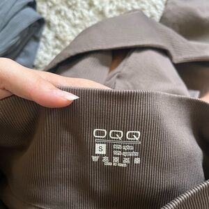 OQQ Women's Brown Leggings